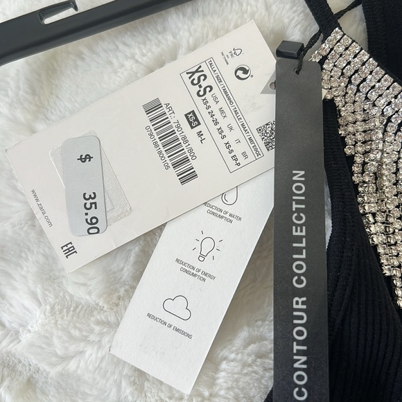 Zara Rhinestone Haltertop NWT - Picture 4 of 6